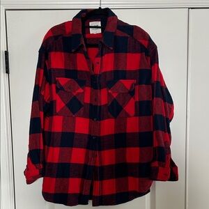Aerie Red and Navy Checkered Women’s Shirt